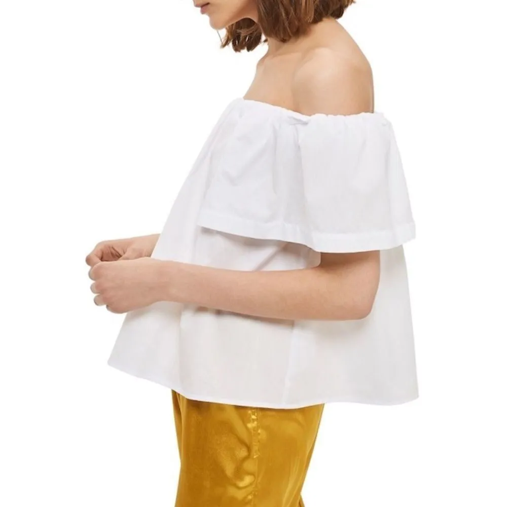 ✨ TOPSHOP
Bardot Poplin Top✨ - Image 3