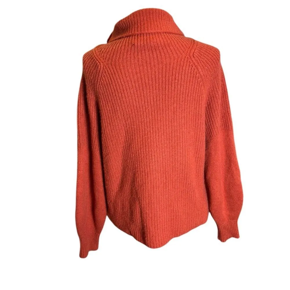 Ann Taylor Cashmere Ribbed Turtleneck Sweater -Rustic Barn Large - Image 2