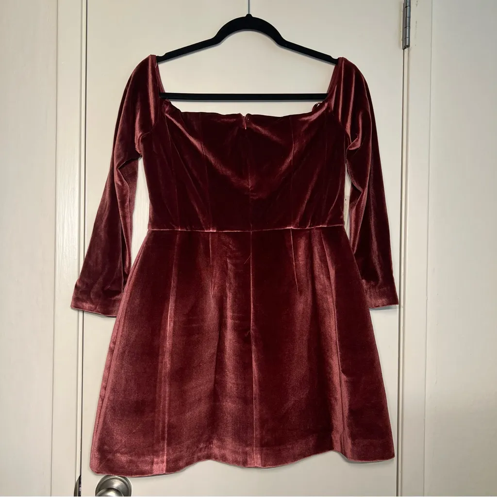 Anthropologie- Hutch Long-Sleeve Square-Neck Mini Dress - Image 5