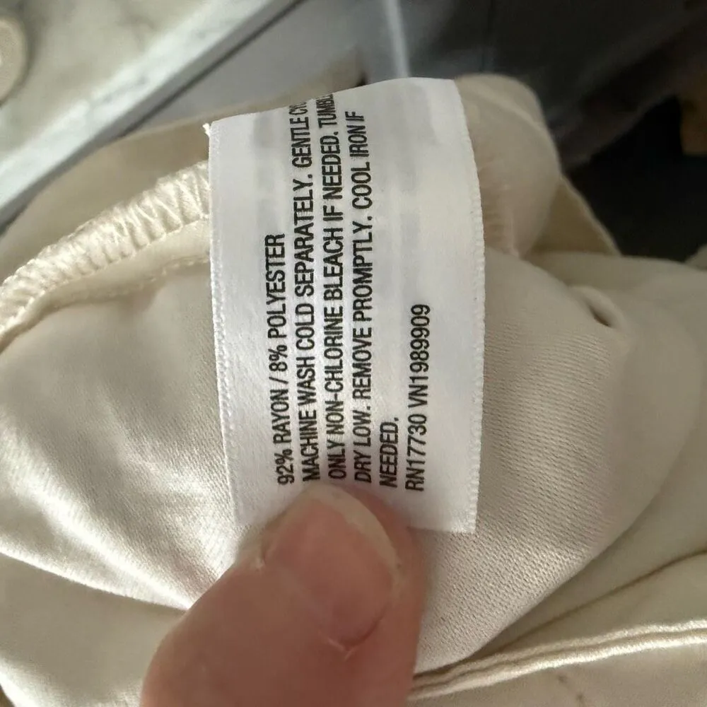 A New Day Women’s 12 Cream White Straight Leg Chino Pants Workwear Career - Image 5