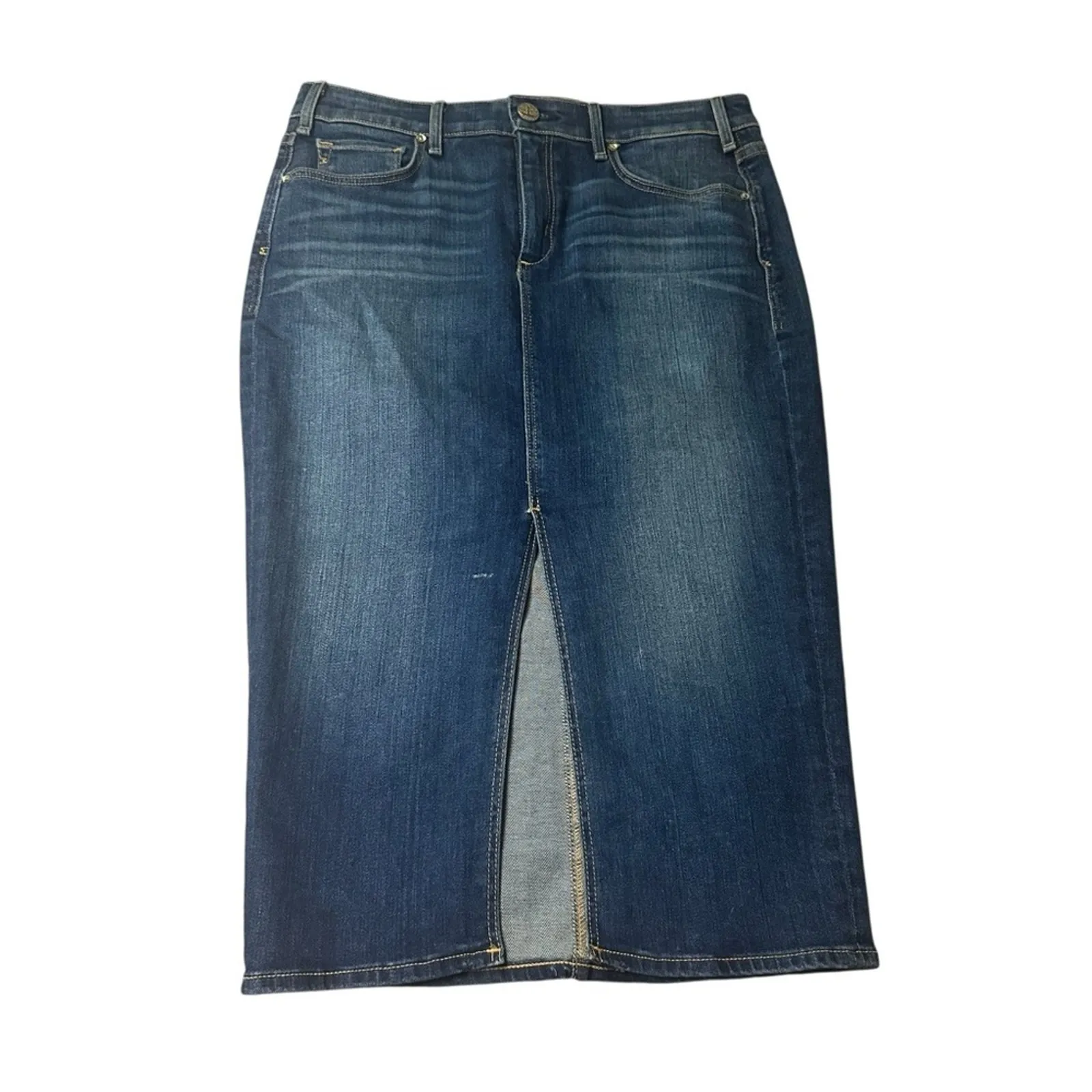 McGuire Denim Marino Slit Pencil Skirt - Size 27 - Image 10