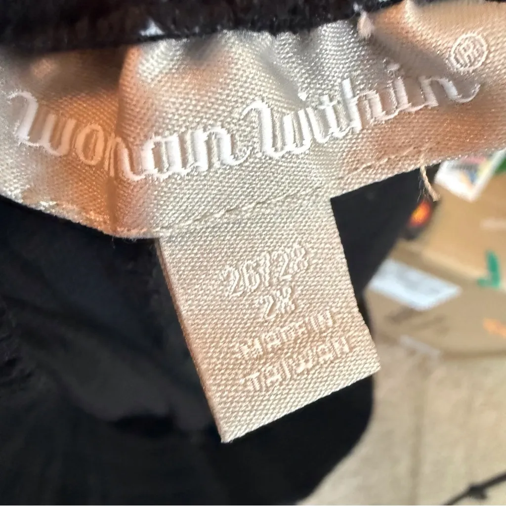 Woman Within Pull ON Size 2X Black Wide Leg Cropped Pants Office Careerwear - Image 6