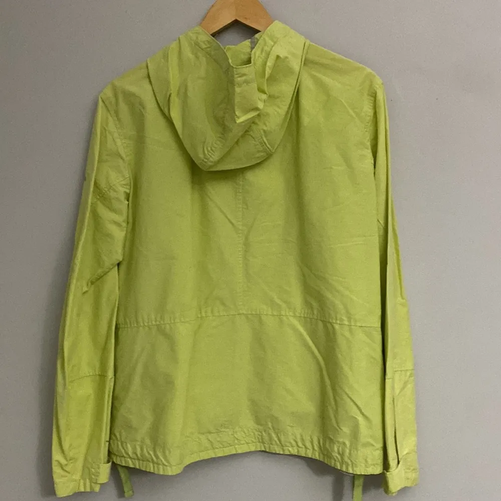 COLUMBIA Omni-Shade womens neon/yellow full zip hooded light jacket size XL - Image 8