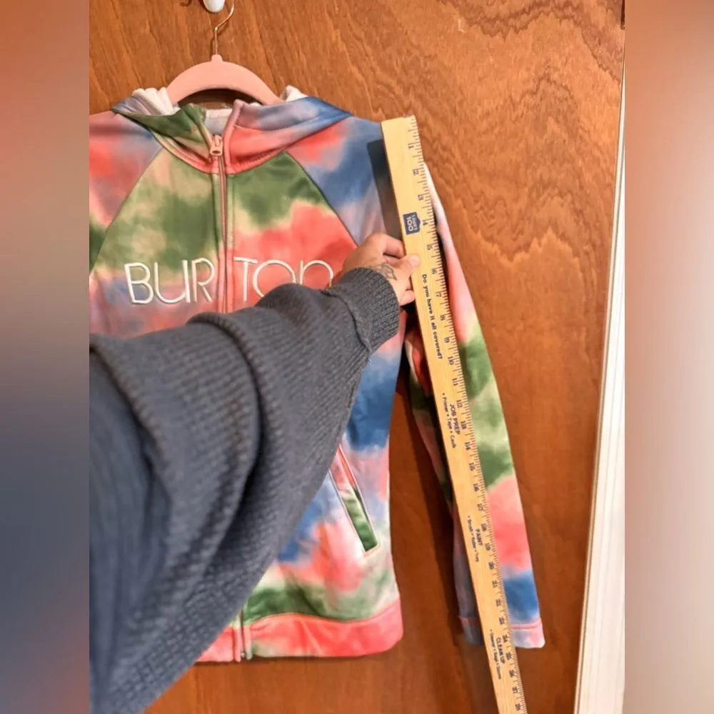 Burton Rainbow Camouflage Zipup hooded jacket size S - Image 7
