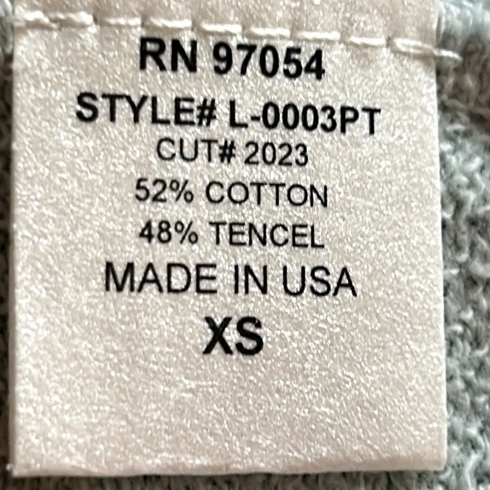 New Lanston Revolve Women’s Oversized Drop Shoulder Cinched Crop Crew Sweatshirt Green Size XS - Image 8