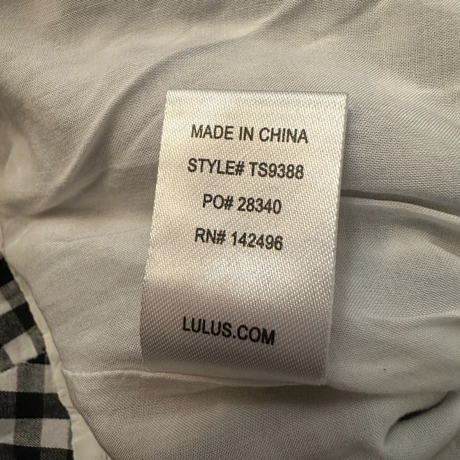 Lulu's Collegiate Class black & white gingham checkered mini skirt size S - Image 7