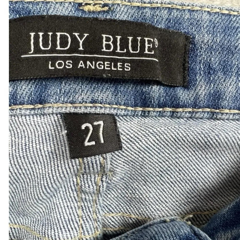 Judy Blue High‎ Rise Distressed Skinny Jeans Size 27 Denim Casual Stretchy Comfy - Image 5