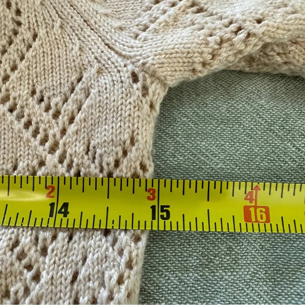 Lovers & Friends Revolve Off The Shoulder Cream Knit Sweater Mini Dress Size S - Image 6