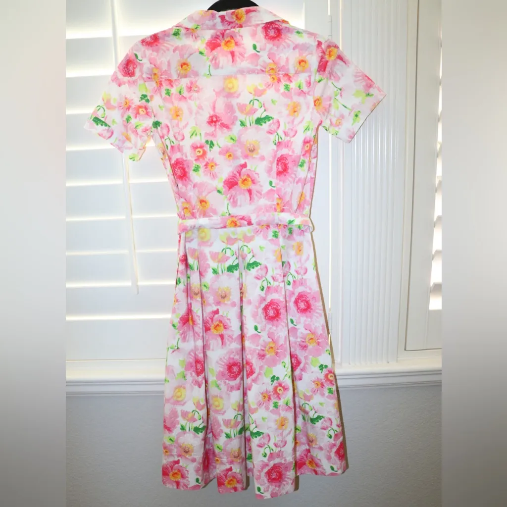 FRANCES VALENTINE Women's Isabella Belted Dress Poppy Size XS $498 Pink - Image 2