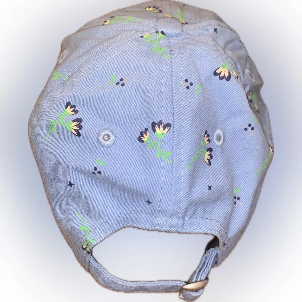 UNC Carolina Tarheels Basketball New Era Sky Blue Floral Adjustable Ball Cap OS - Image 6