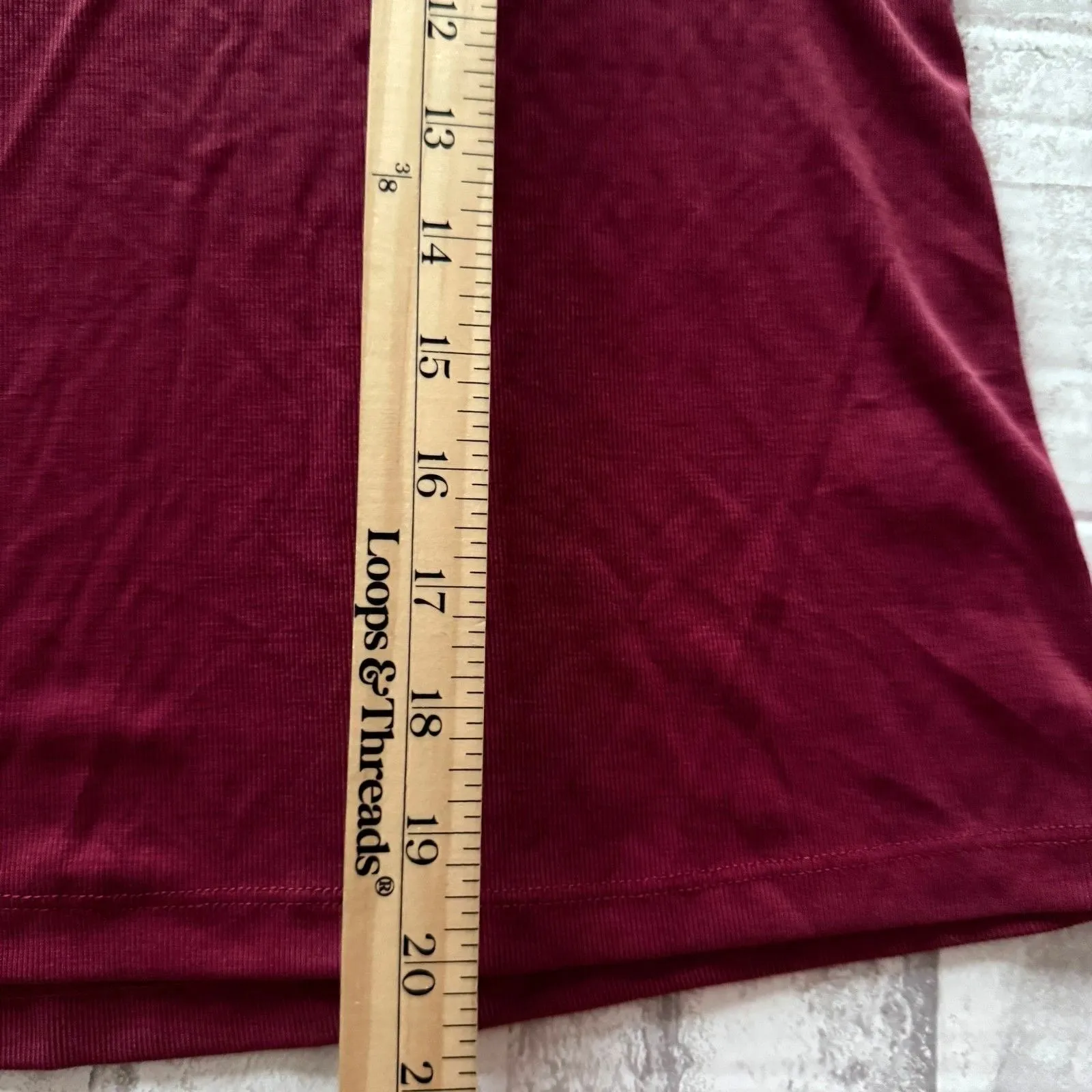 NWT Marine Layer Re Spun Cabernet Rib Knit Sleeveless Sporty Cropped Tank Top XL - Image 7