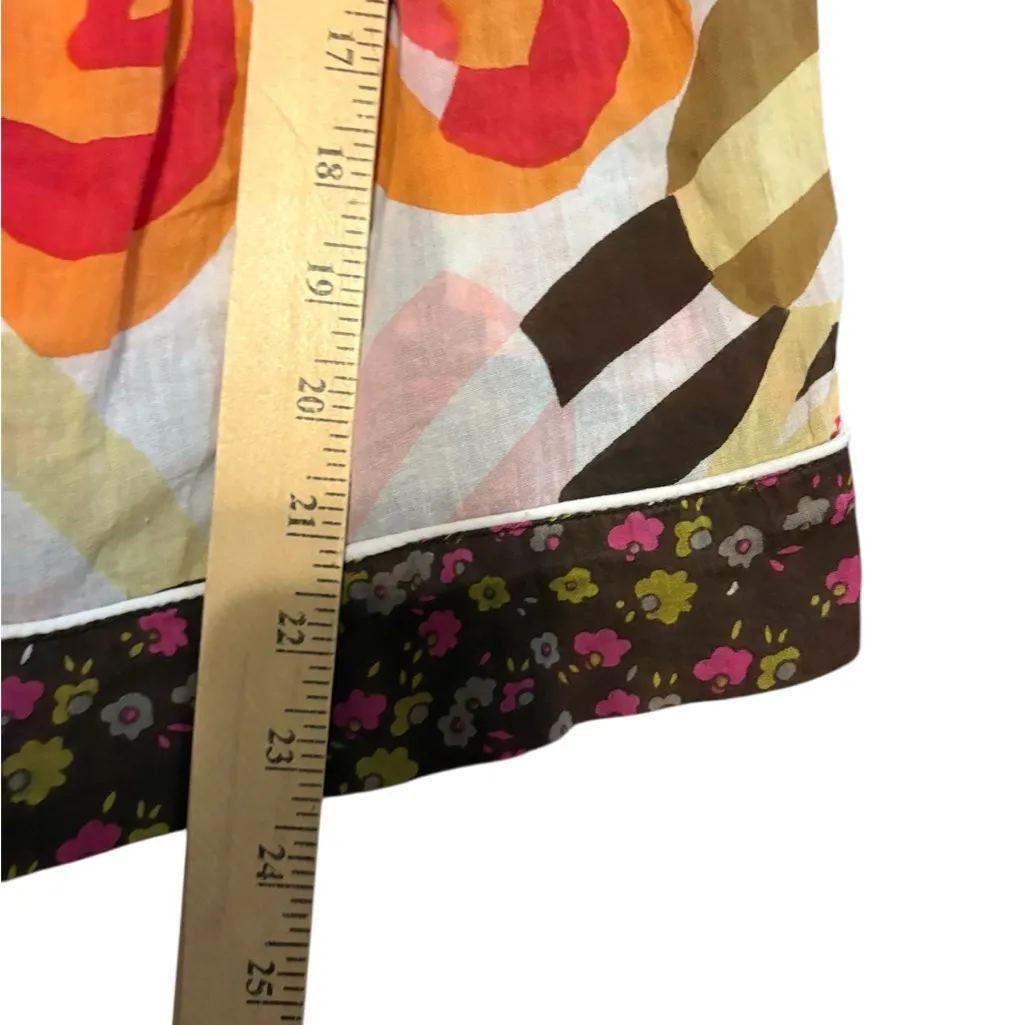 PLANET GOLD floral short sleeve Thin Blouse Shirt measurements in pictures - Image 4