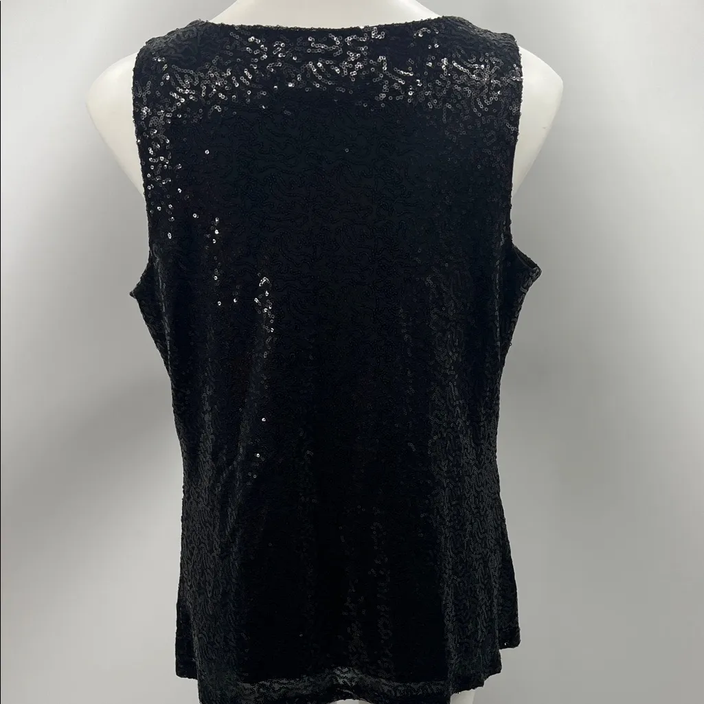 Michael Kors Black Sequin Tank Top - Image 6