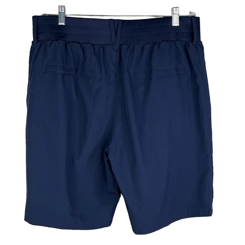 Santiny Shorts XXL High Waist Golf Hike Quick Dry Zipper Pockets Navy New Blue - Image 10