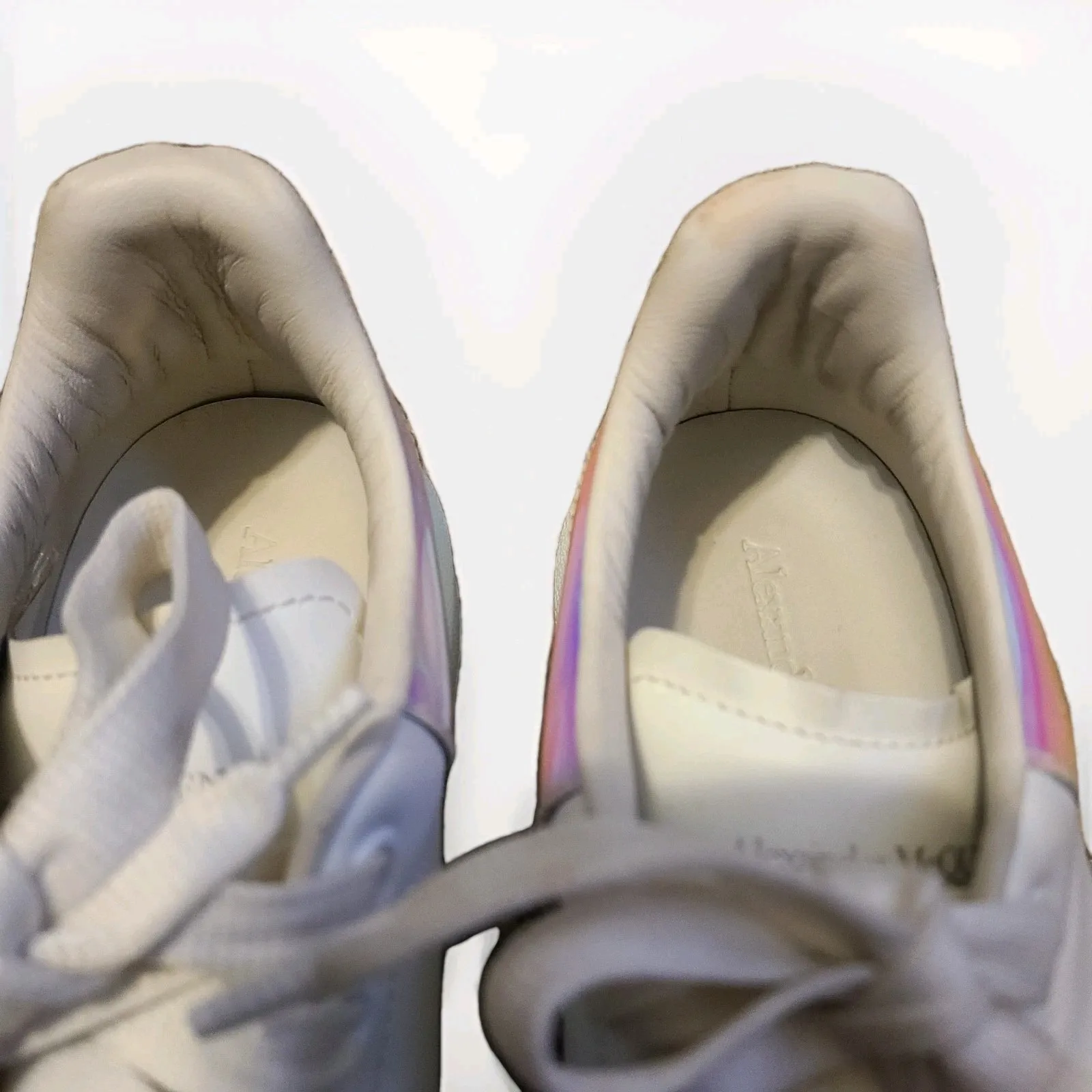 Alexander McQueen Women's Oversized Sneakers White Shock Pink Size EU 38 US 8 - Image 8