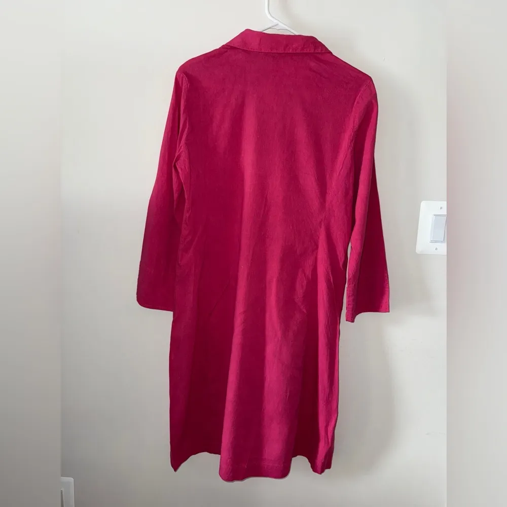 pink linen blend shirt dress. Size small - Image 6