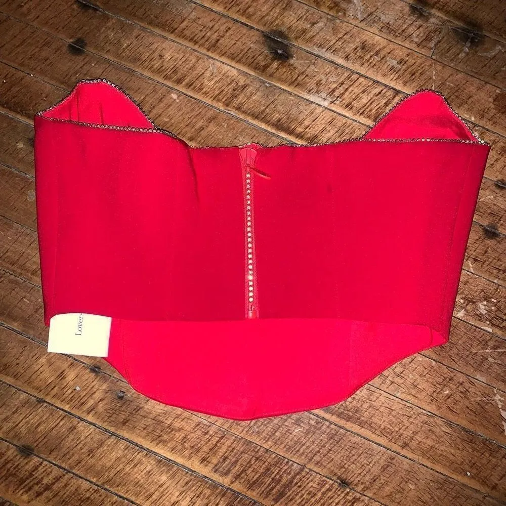 Lovers and Friends Catalina Bustier cherry red bustier XS top - Image 3