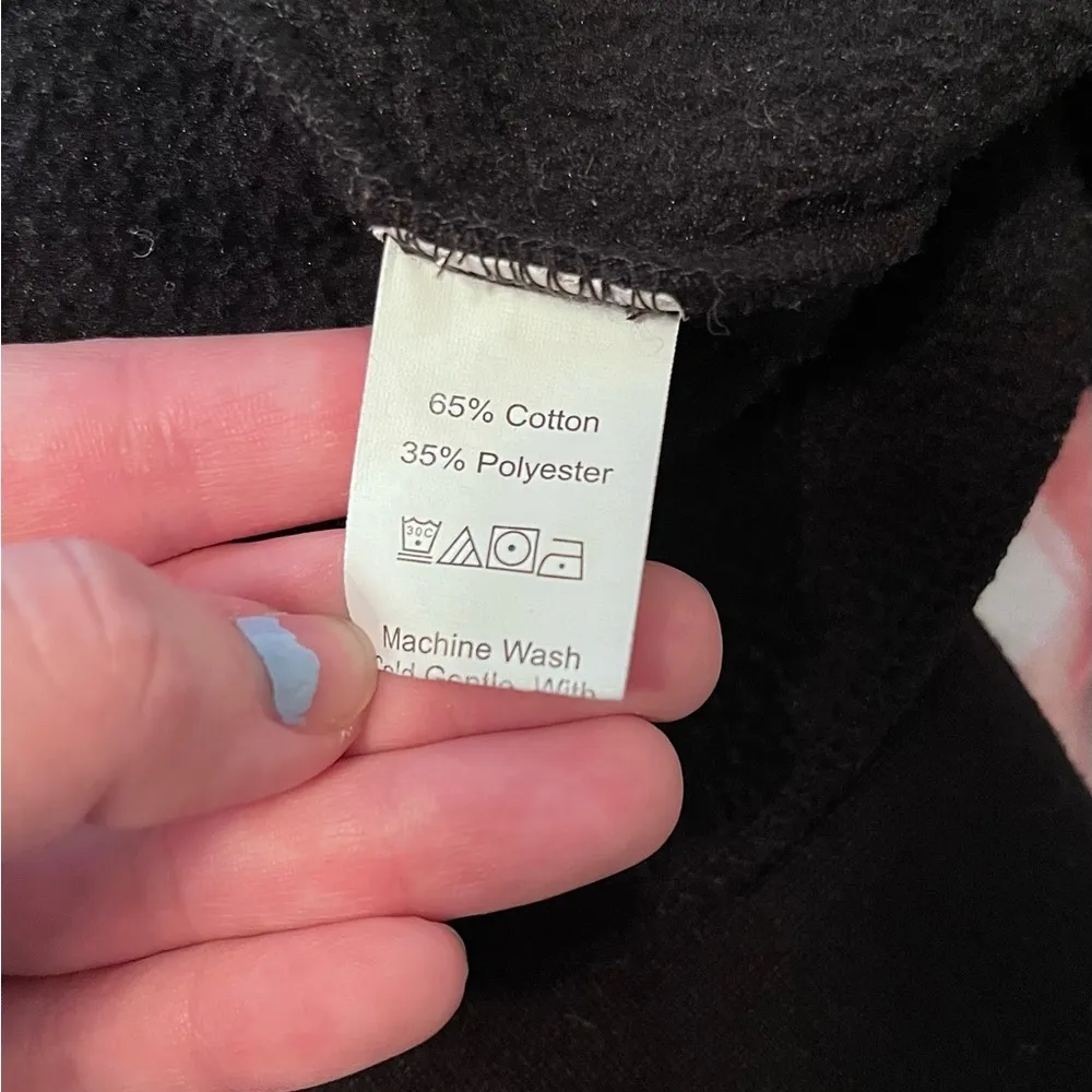 SHEIN Solid Black Elastic Waist Fleece Sweatpants - Image 5