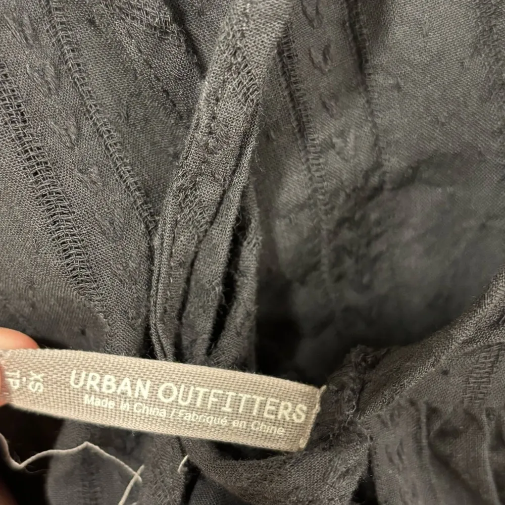 Urban Outfitters Pepper Ruffled Rib Babydoll Black Dress Prairie Cottagecore - Image 13