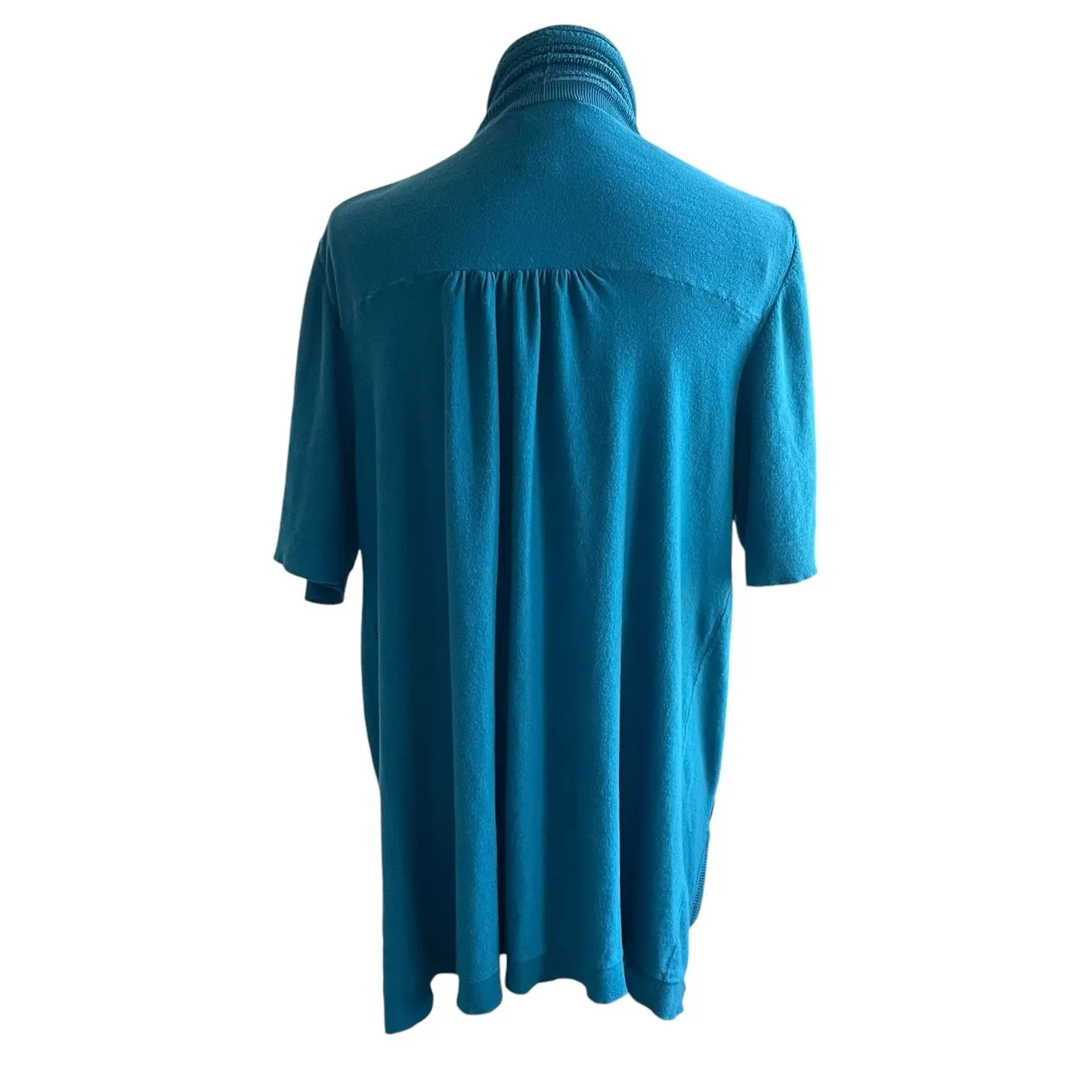 Lane Bryant Women Tunic Cardigan‎ Sweater 18/20 Teal Open Front Casual Office - Image 3