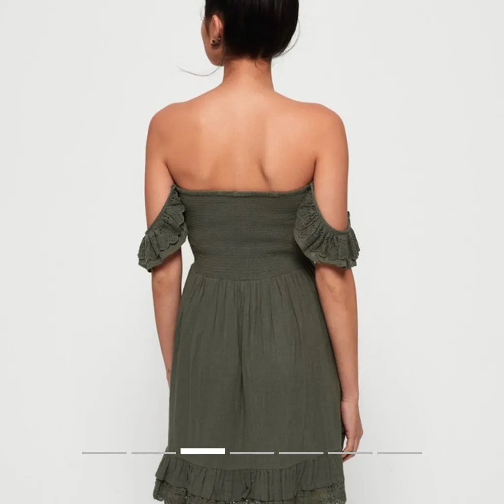 Superdry Green Off-Shoulder Sundress - Image 4