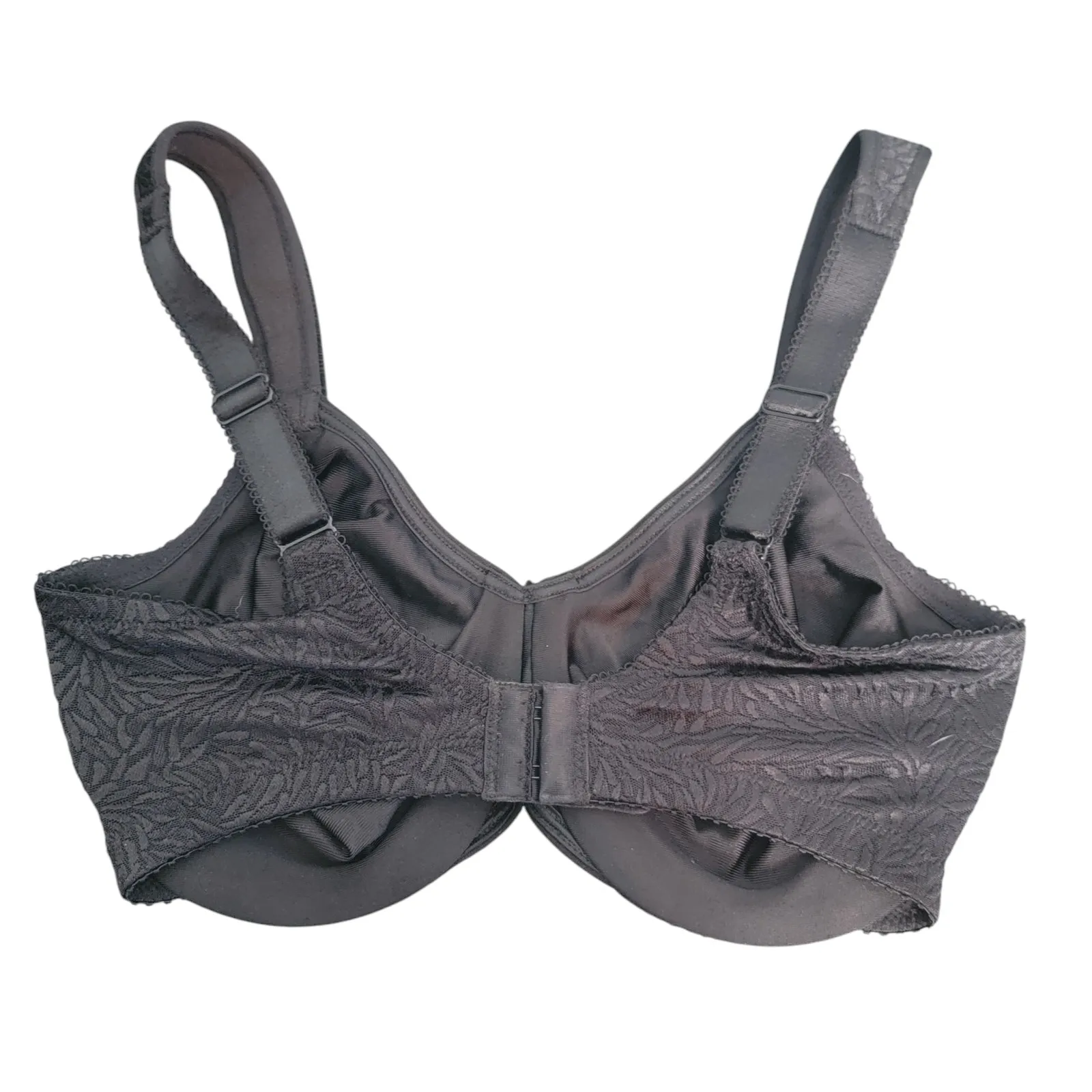 Wacoal  855367 Jacquard Underwire Bra Black 32DD - Image 7