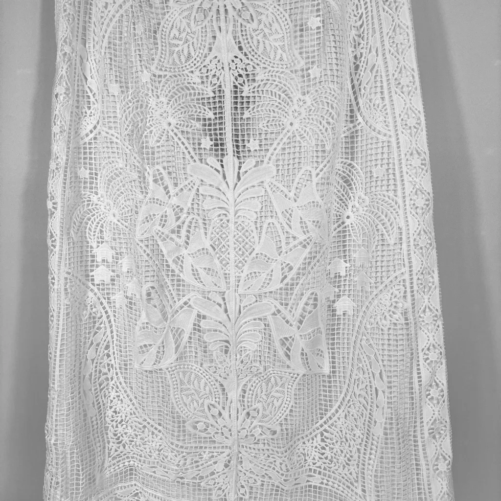 Farm Rio Guipure Lace Midi Skirt Pineapple Design White XS NWT Tropical Floral - Image 9