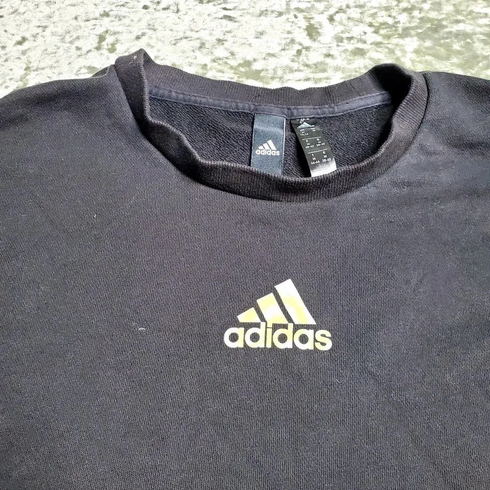 Adidas Cropped Tie Dye Letters Sweatshirt - Image 2