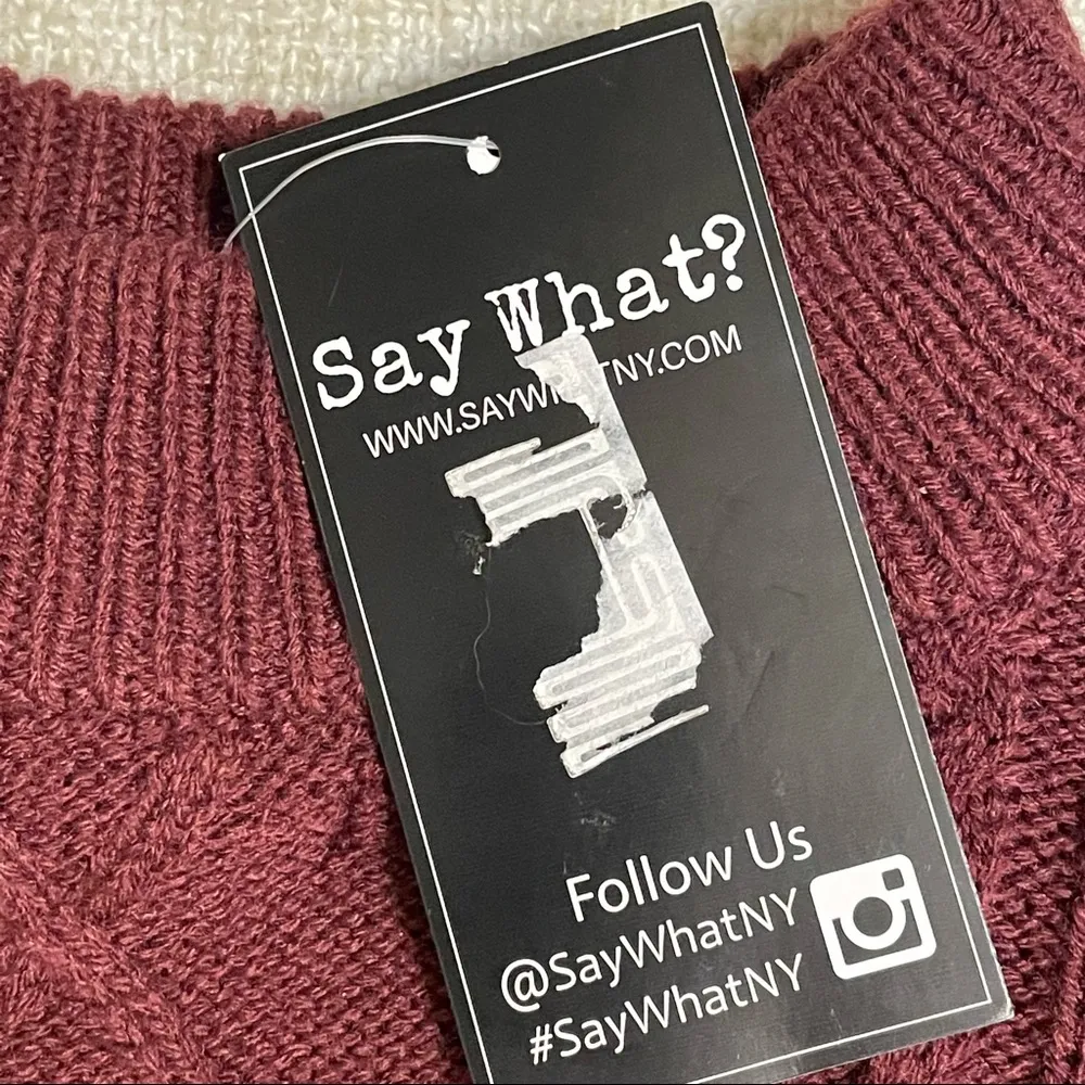 Say What? Juniors’ Two - Piece Cable-Knit Shrug and Tank Set - Image 13