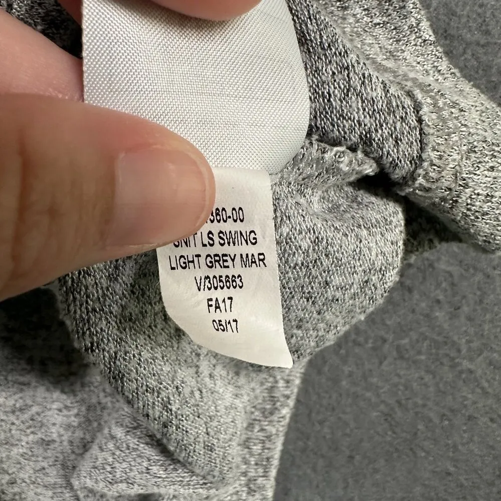 GAP Dress Womens Medium Gray Long Sleeve Knit Swing Light Grey Marled Casual - Image 7