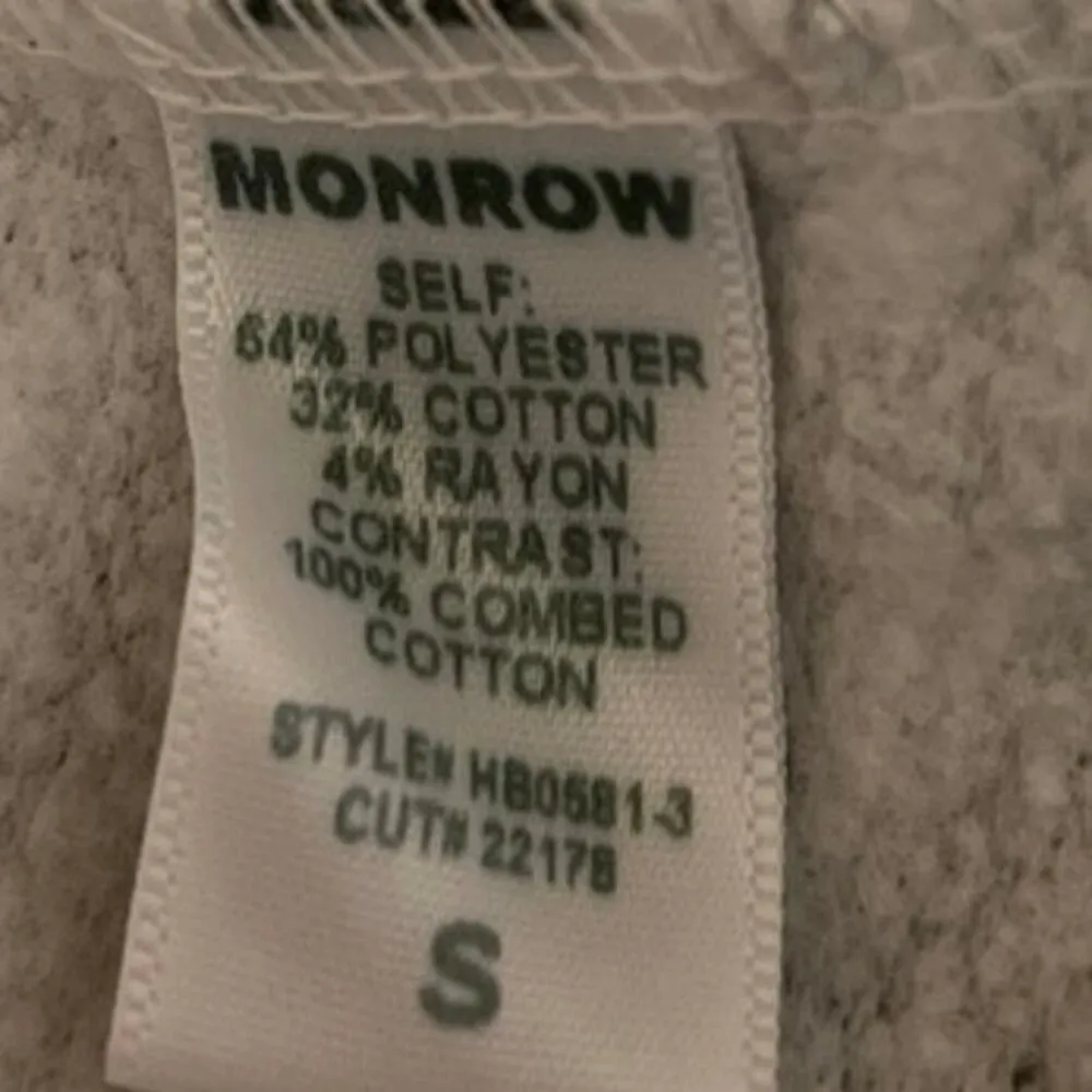 Monrow Women's Gray Elastic Waist Tapered Sweat pants Jogger Trouser Pants S - Image 5