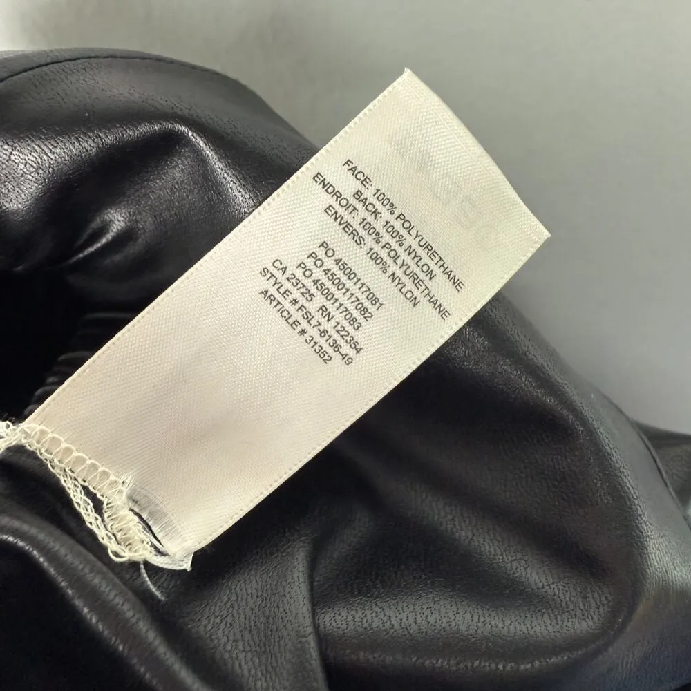 Aritzia Wilfred Free Daria Pant High-Waisted Vegan Leather Leggings Black Small - Image 9