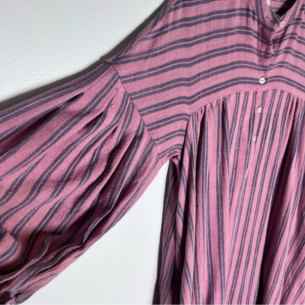 11.11 Eleven Eleven Mangala Striped Dress Pinkwood Purple Sz S Pink - Image 4
