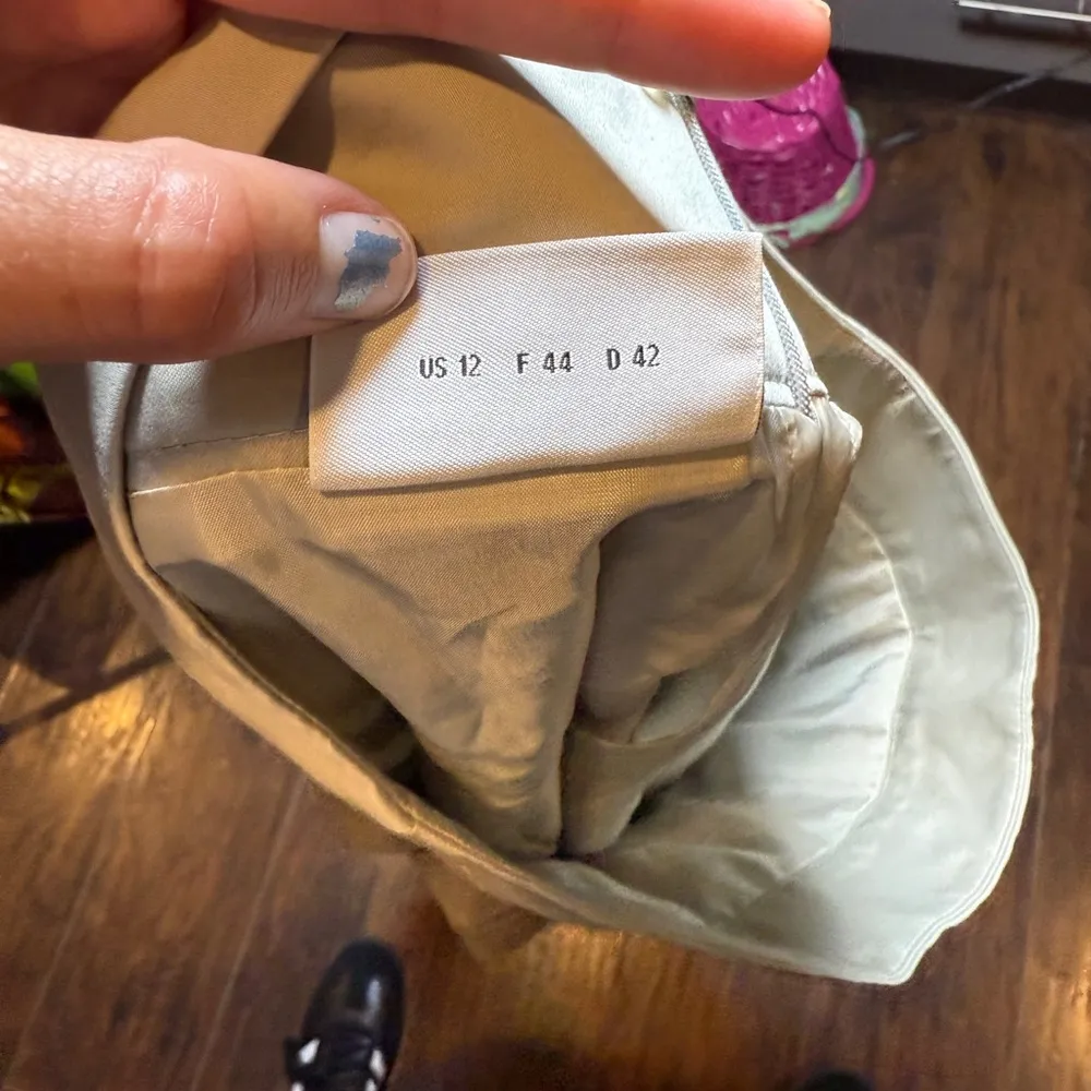 Akris Punto Khaki Drop Waist Pleated Skirt NWT Size 12 - Image 8