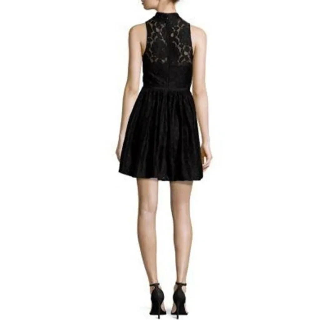 Likely Southport Black Lace High Neck Dress LBD Date Holiday Party NEW - Image 3