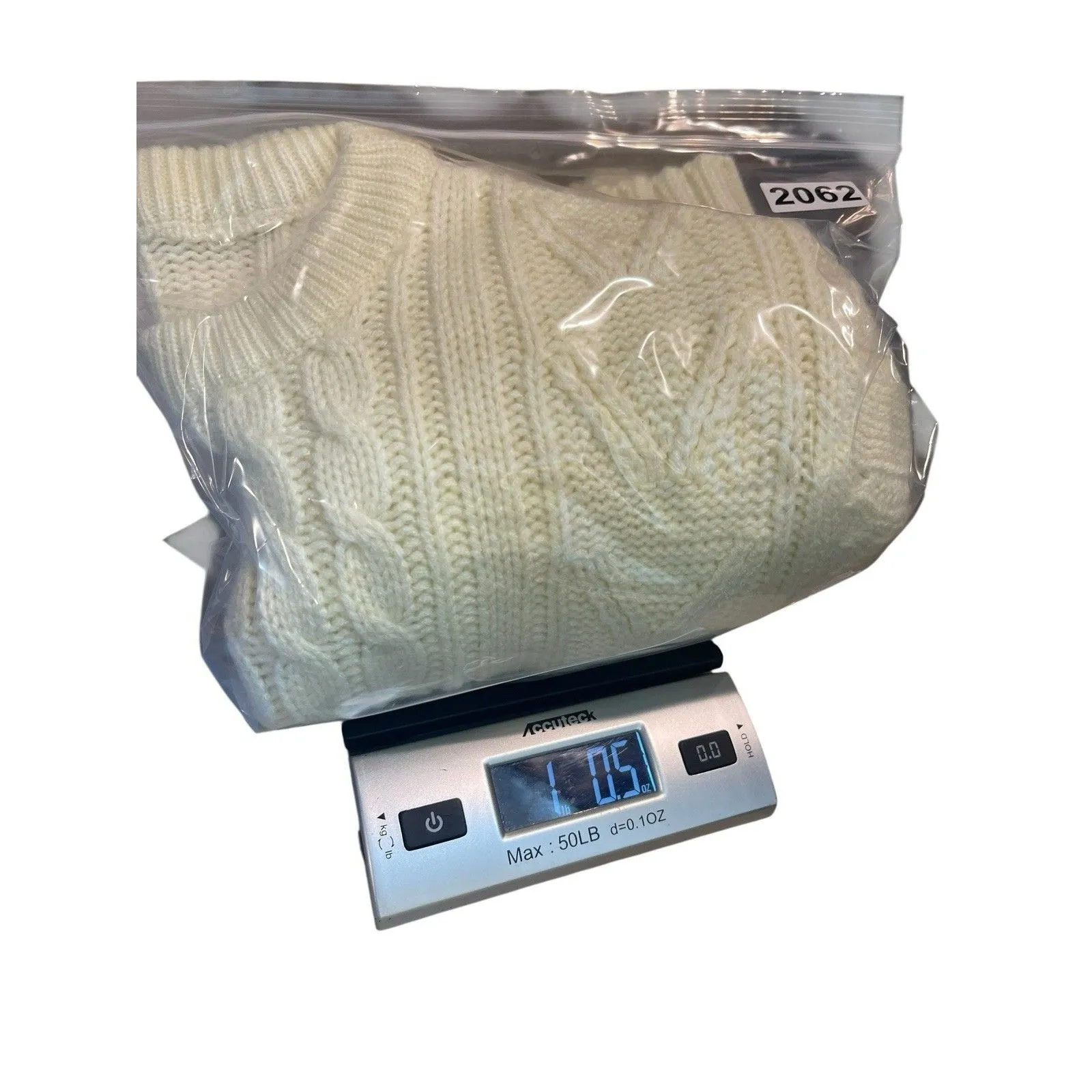 Ivory Knit Sweater Women’s Small Cream Aran Style Old Money Preppy - Image 10