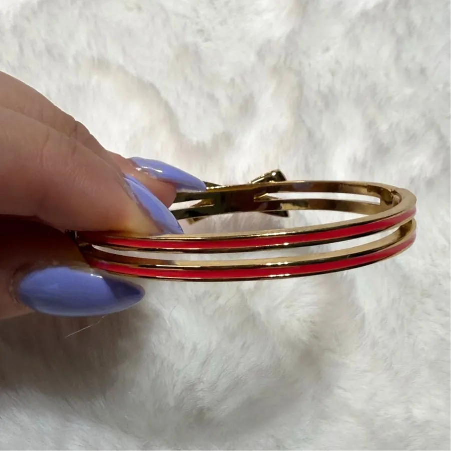 Kate Spade New York Enamel Bow Bangle Bracelet - Image 3