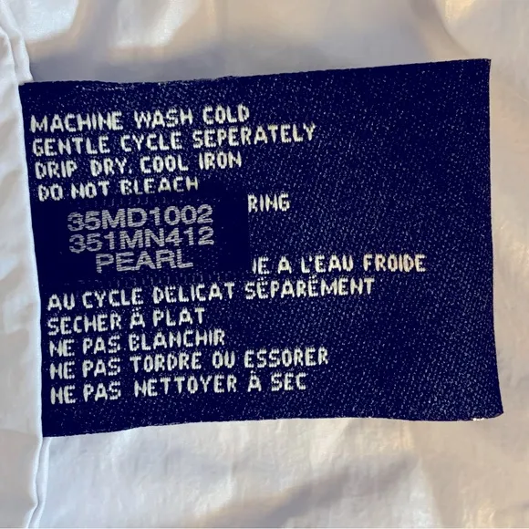 Cole Haan Pearl Windbreaker Tie Belt Hooded‎ Jacket Size Small - Image 11