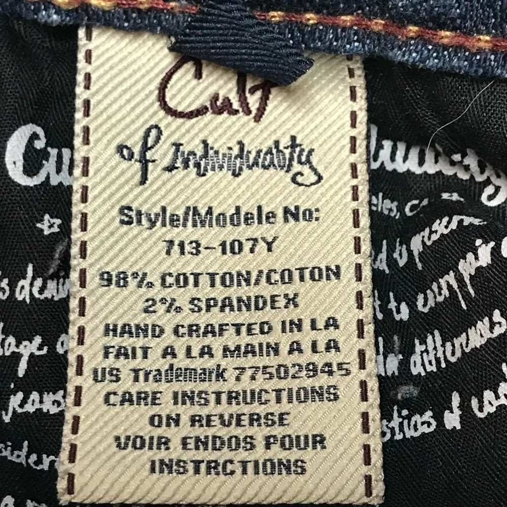 Cult of Individuality Bohemi Boot Cut‎ Jeans 26 Blue - Image 6