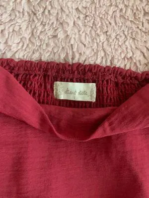 Deep Red Longsleeve Blouse - Image 4