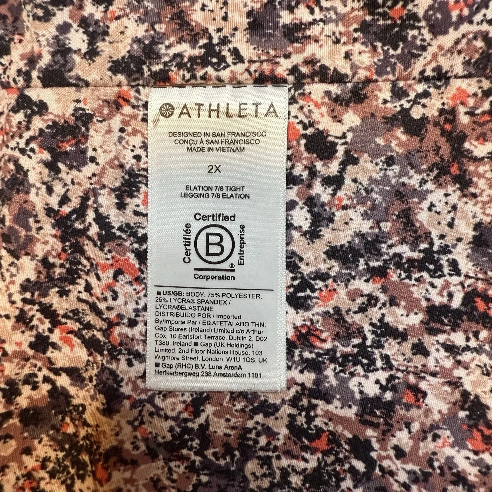 Athleta Elation Textured 7/8 Tight Meadow Decadent Chocolate Plus Size 2X Gym # - Image 10