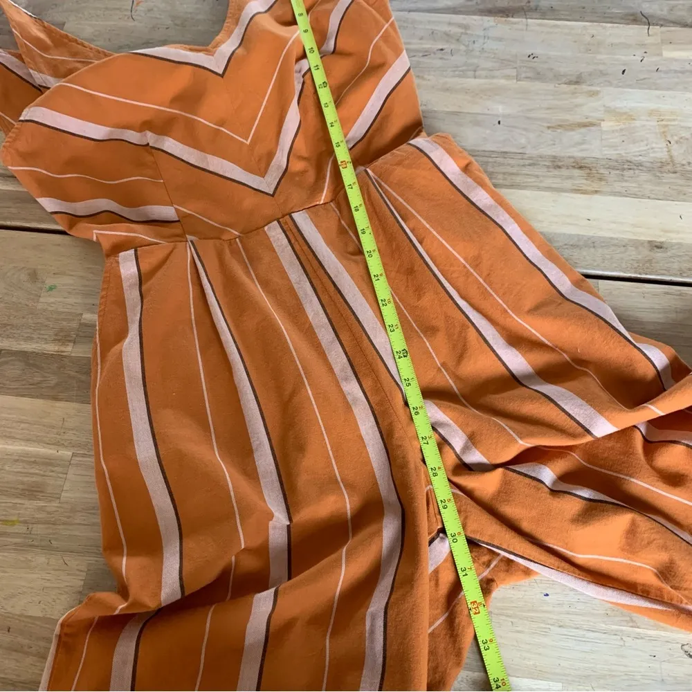 NWT  Blake Orange Strip Tie Back Wide Leg Jumpsuit M - Image 7