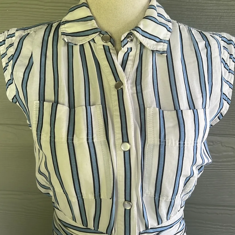 Derek Lam 10 Crosby “Satina” Striped Shirtdress - Image 4