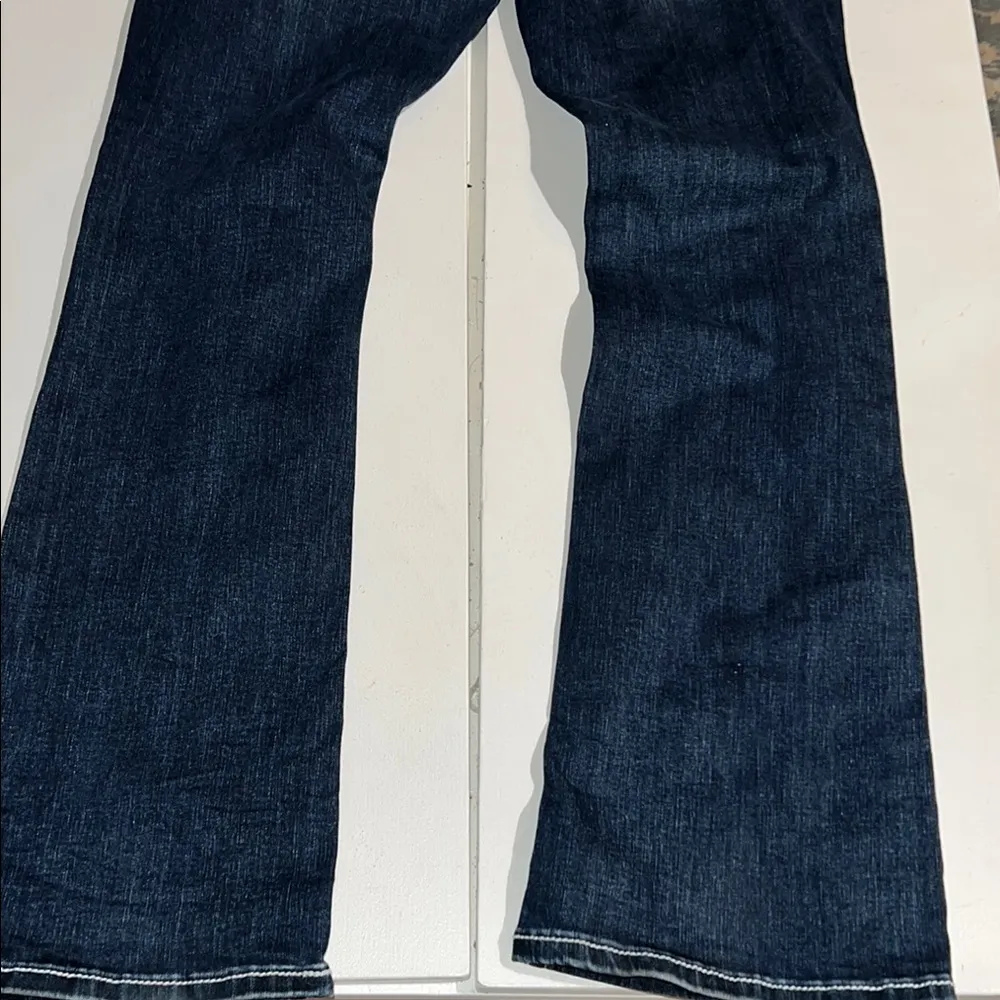 Grace Easy Fit Blue Boot Cut Jeans with Vintage Fade Embellished size 30 - Image 11