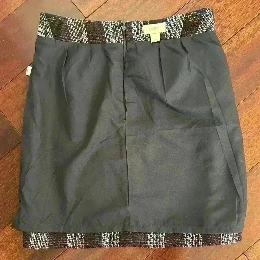 Loft Outlet Women’s Twill Skirt Plaid Lined Size 8 - Image 3