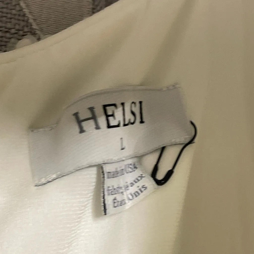 Helsi Lyla Sequin Rose Keyhole Column Maxi Dress White Size L - Image 6