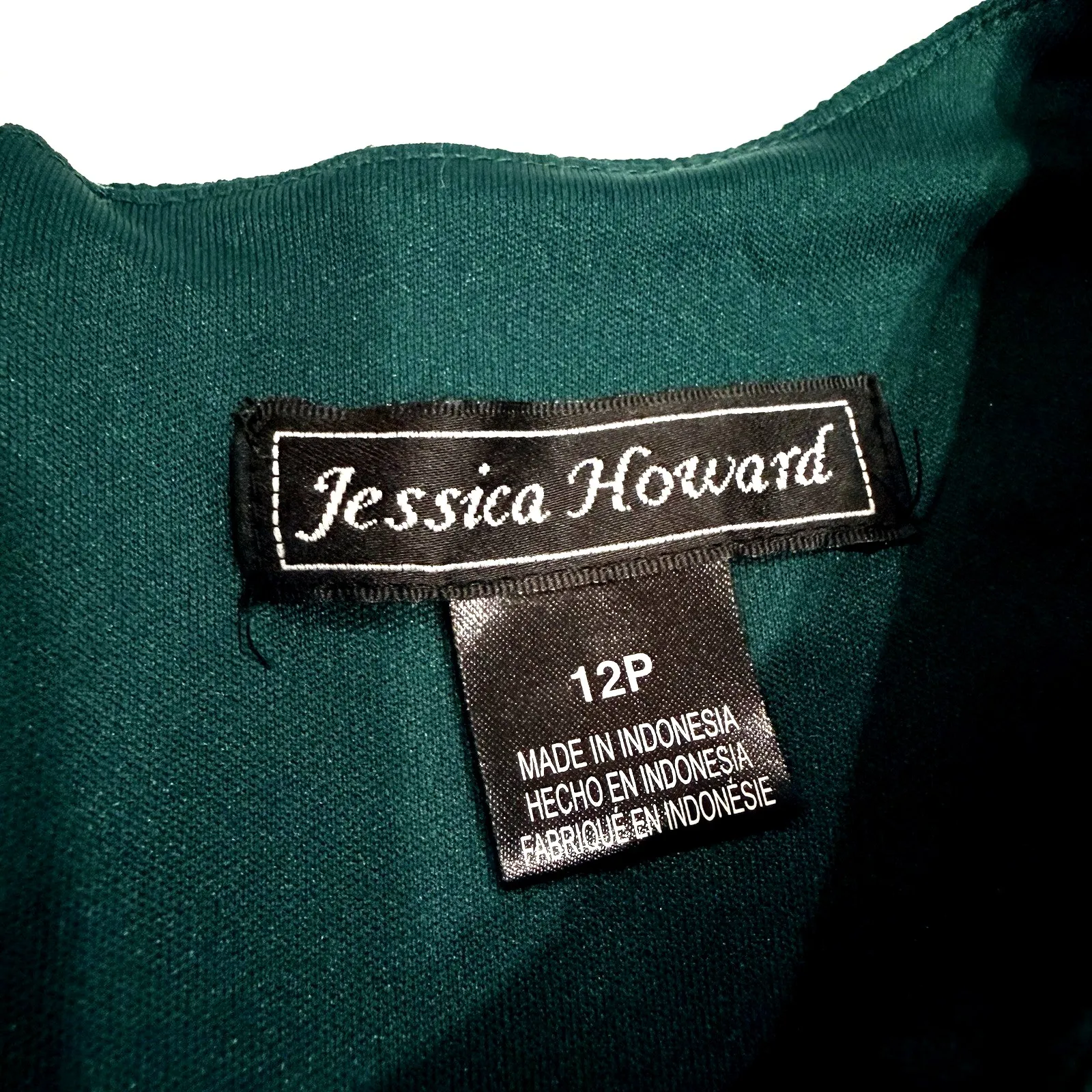 Jessic Howard Floral Dress Petite 12P LP Fit Flare A Line Peasant Puff Sleeve - Image 4