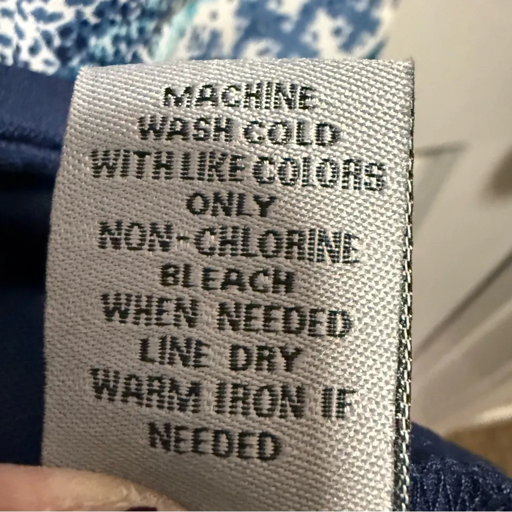 Bailey Girl Blue and White Patterned Dress, Size Large NWT - Image 8