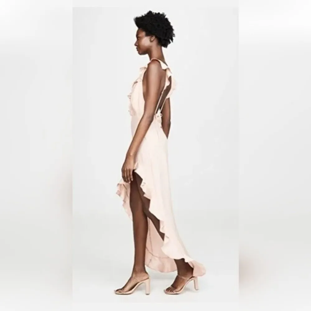 Revolve AMANDA UPRICHARD silk gown Chandelier maxi dress in Melon size L - Image 2