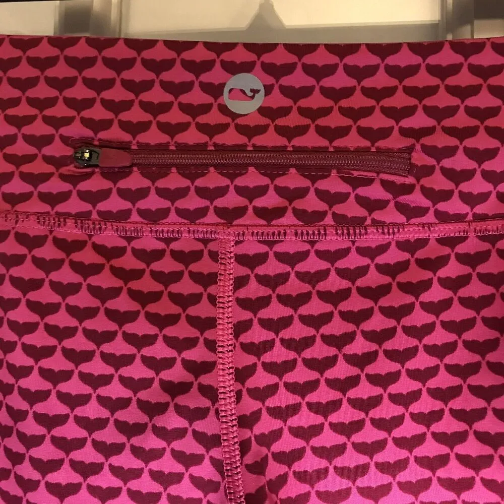 Vineyard Vines Performance Whale Tail Leggings Pink Athletic Size Small Womens - Image 7